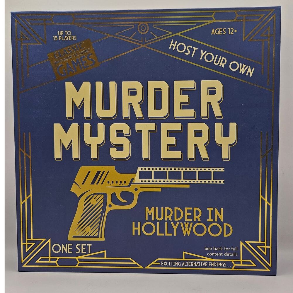 Host your own Murder Mystery Game 12+ Murder in Hollywood Open Box; Complete
